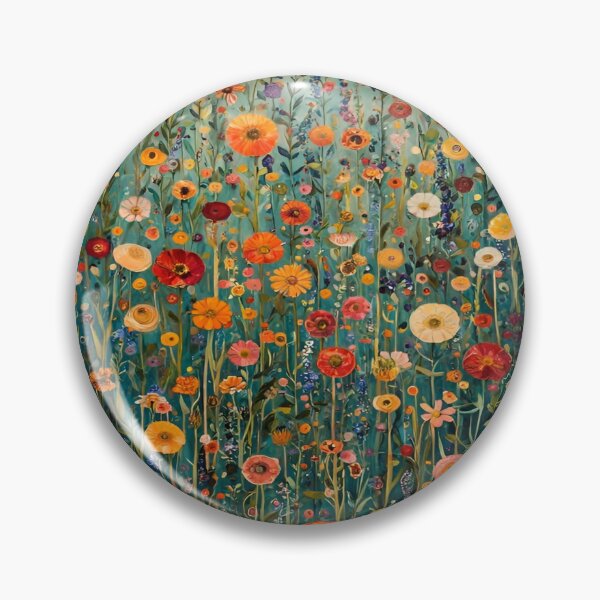 Item preview, Gustav Klimt Flower Garden Vivid Seamless Flowers Vintage Floral Patterns Digital Art Illustration designed and sold by Matt_Smith.