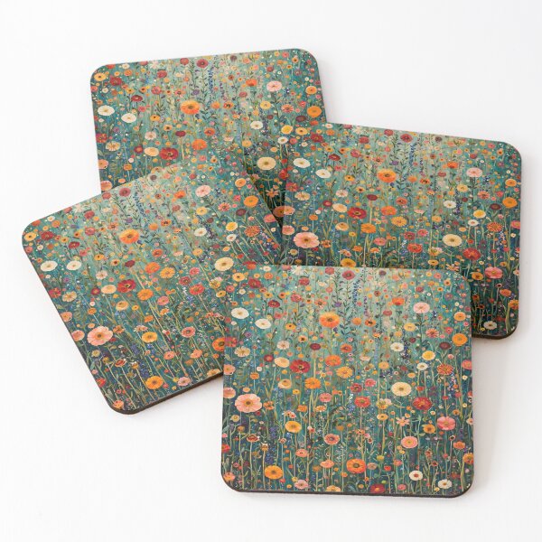 Item preview, Gustav Klimt Flower Garden Vivid Seamless Flowers Vintage Floral Patterns Digital Art Illustration designed and sold by Matt_Smith.