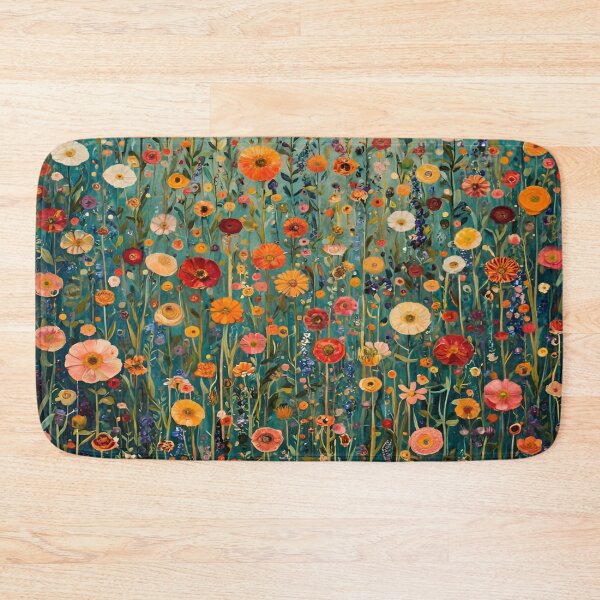 Item preview, Gustav Klimt Flower Garden Vivid Seamless Flowers Vintage Floral Patterns Digital Art Illustration designed and sold by Matt_Smith.