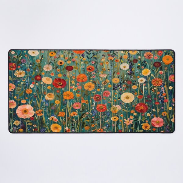 Item preview, Gustav Klimt Flower Garden Vivid Seamless Flowers Vintage Floral Patterns Digital Art Illustration designed and sold by Matt_Smith.
