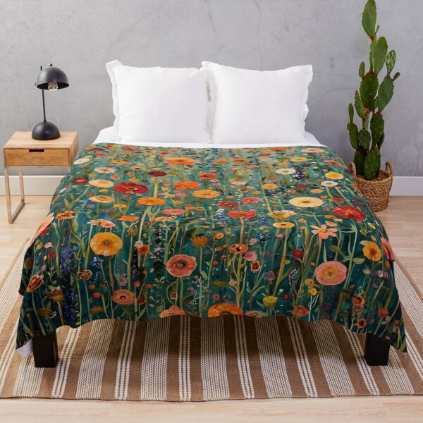 Item preview, Gustav Klimt Flower Garden Vivid Seamless Flowers Vintage Floral Patterns Digital Art Illustration designed and sold by Matt_Smith.