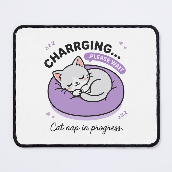 Item preview, Cute Sleeping Cats Cozy Purple Pet Illustration designed and sold by StickerNestYou.