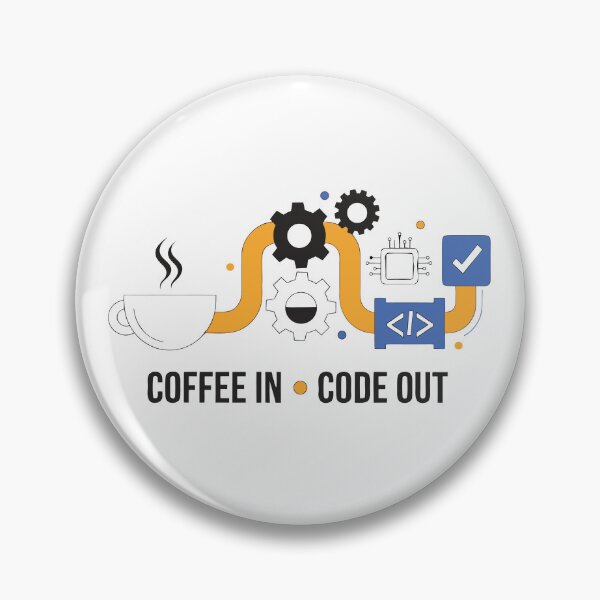 Artikelvorschau, Kaffee rein, Code raus – Lustiges Programmierer-T-Shirt mit Kaffeemotiv entworfen und verkauft von Design-Pro-21.