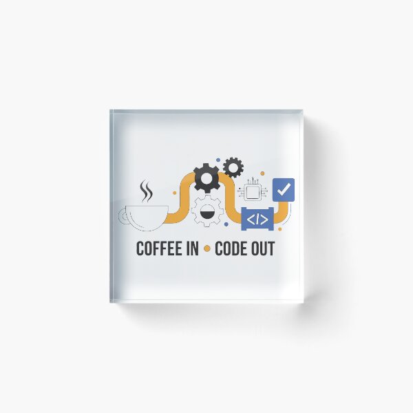 Item preview, Coffee In Code Out Funny Programmer Coding Coffee T-Shirt designed and sold by Design-Pro-21.