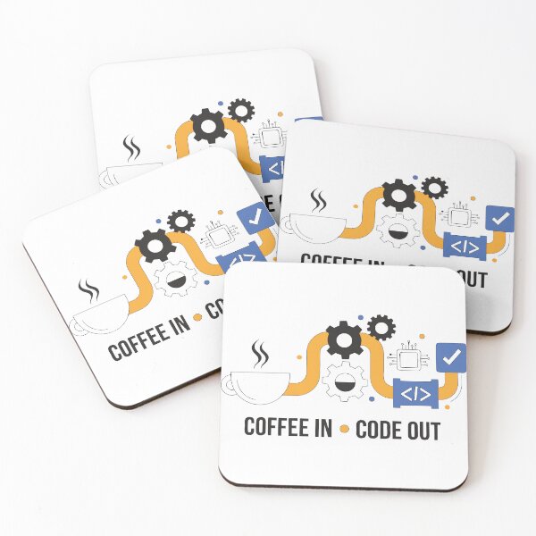 Item preview, Coffee In Code Out Funny Programmer Coding Coffee T-Shirt designed and sold by Design-Pro-21.