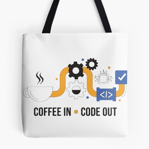 Item preview, Coffee In Code Out Funny Programmer Coding Coffee T-Shirt designed and sold by Design-Pro-21.