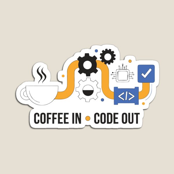 Item preview, Coffee In Code Out Funny Programmer Coding Coffee T-Shirt designed and sold by Design-Pro-21.