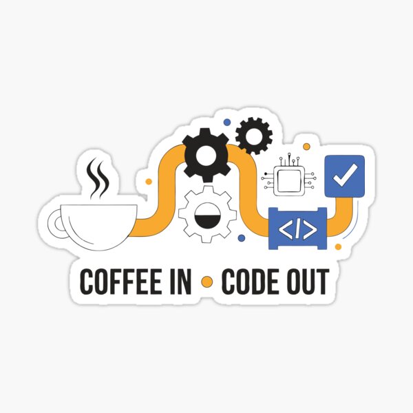 Item preview, Coffee In Code Out Funny Programmer Coding Coffee T-Shirt designed and sold by Design-Pro-21.