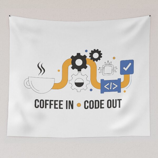 Item preview, Coffee In Code Out Funny Programmer Coding Coffee T-Shirt designed and sold by Design-Pro-21.