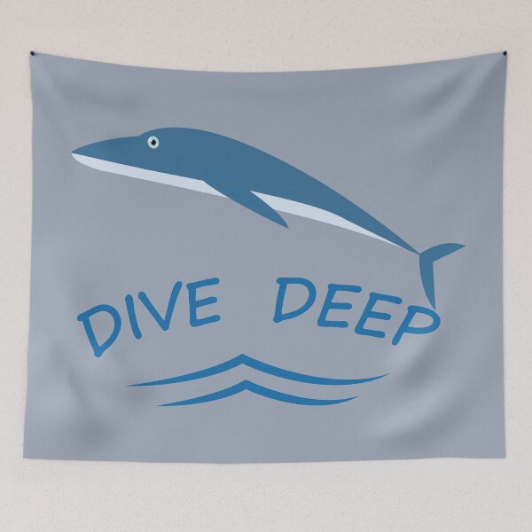 Item preview, Dive Deep Dolphin Ocean Wave Sea Life T-Shirt designed and sold by Mdjahirulsk.