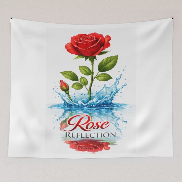 Item preview, Red Rose Water Splash Reflection designed and sold by Nela-&-Lena.
