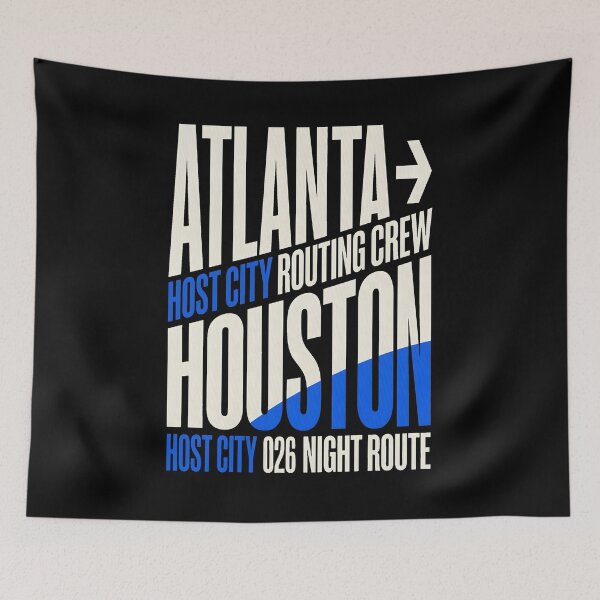Item preview, Tour Routing Crew Host City Typographic Graphic designed and sold by SplashTastic.