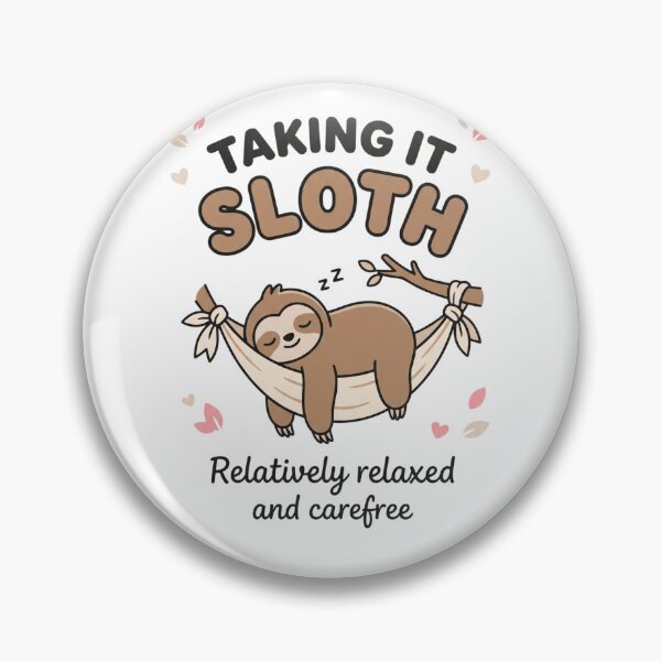 Item preview, Sleepy Sloth Cozy Hammock Relaxation Illustration designed and sold by StickerNestYou.