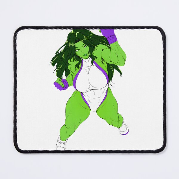 Item preview, Strong Green Female Hero Character Design Illustration designed and sold by wordonmyapparel.