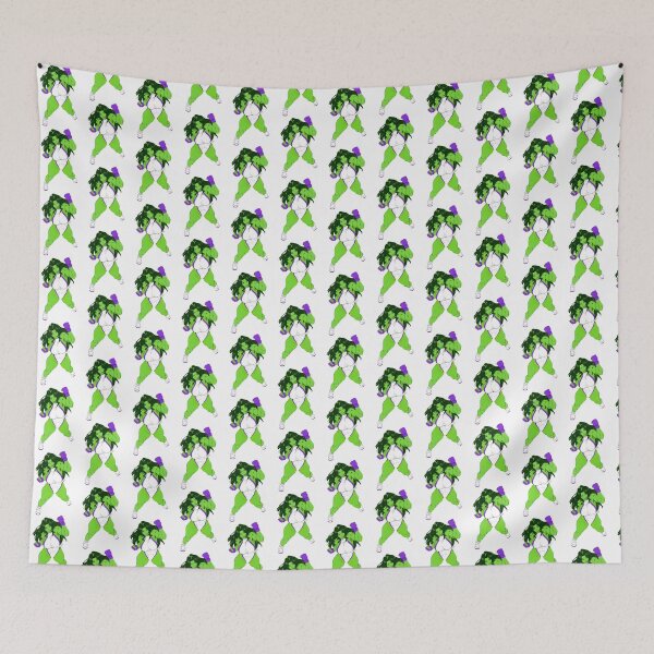 Item preview, Strong Green Female Hero Character Design Illustration designed and sold by wordonmyapparel.