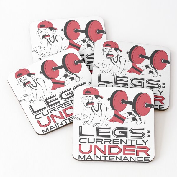 Item preview, Legs Currently Under Maintenance Funny Leg Day Gym Workout T-Shirt designed and sold by Design-Pro-21.