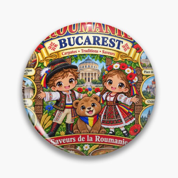 Item preview, Romania Bucharest – Kawaii Trip, Carpathians, Traditions and Flavors of Romania designed and sold by Cifi64.