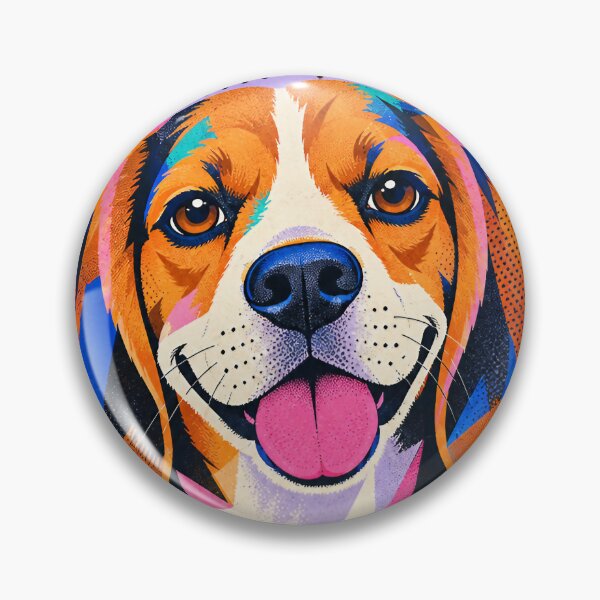 Item preview, 80s Memphis Beagle – Colorful Retro Dog Pop Art designed and sold by Jandedan.
