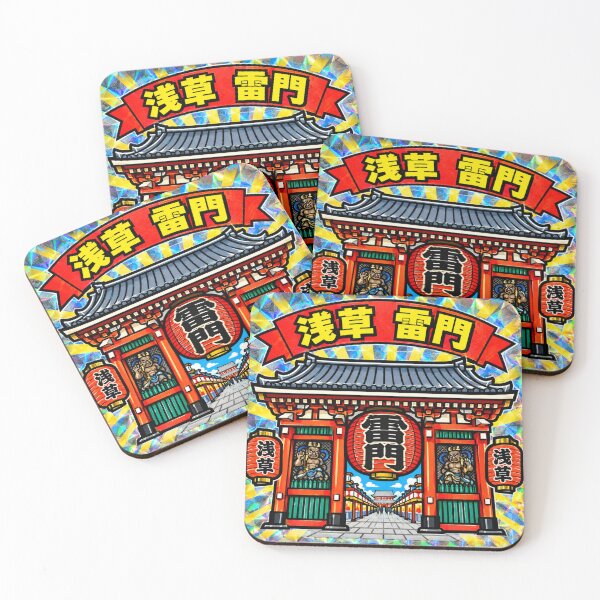 Item preview, Kaminarimon Gate Asakusa Japan Retro Japanese Holographic Sticker designed and sold by POP-BAY-JP.