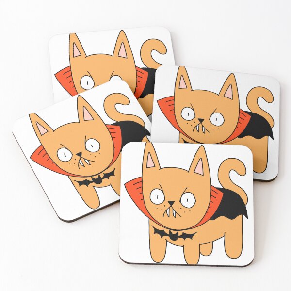 Item preview, Dracula Cat - orange designed and sold by motherbrainart.