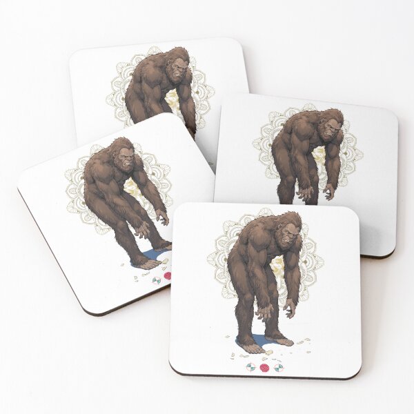 Item preview, Bigfoot Tight Hamstrings Forward Fold Yoga Funny Cryptid Art designed and sold by Whimsy Trail Co.