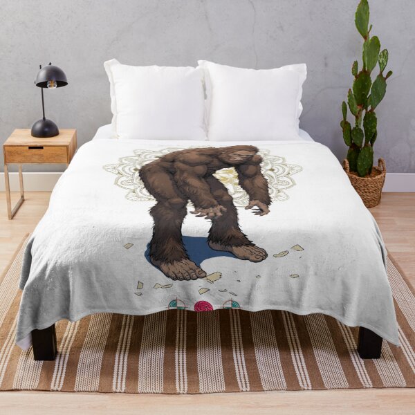 Item preview, Bigfoot Tight Hamstrings Forward Fold Yoga Funny Cryptid Art designed and sold by Whimsy Trail Co.