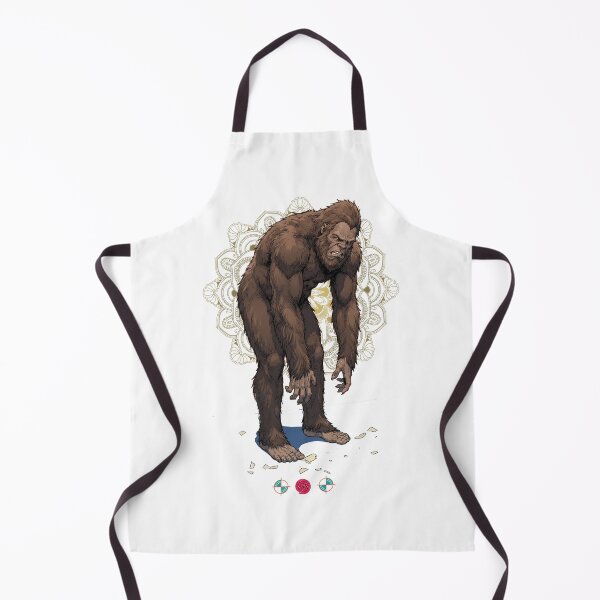 Item preview, Bigfoot Tight Hamstrings Forward Fold Yoga Funny Cryptid Art designed and sold by Whimsy Trail Co.