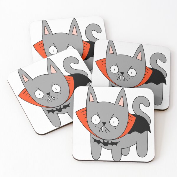 Item preview, Dracula Cat - gray designed and sold by motherbrainart.