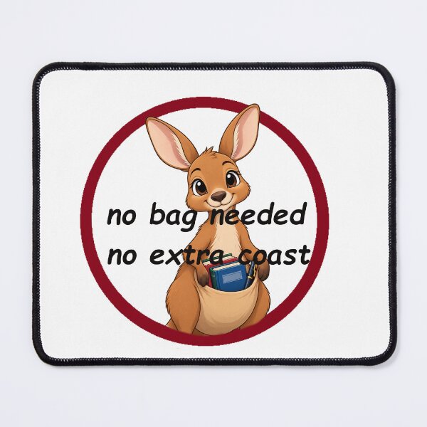 Item preview, No Bag Needed No Extra Cost – Funny Kangaroo School Design designed and sold by RoyalArt21.
