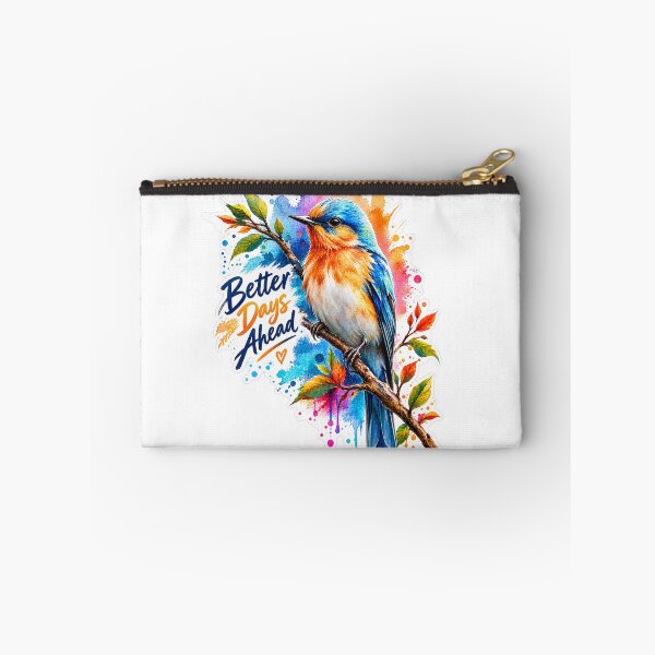 Item preview, Better Days Ahead Cute Watercolor Bird Inspirational Quote Sticker designed and sold by PRIME4YOU.