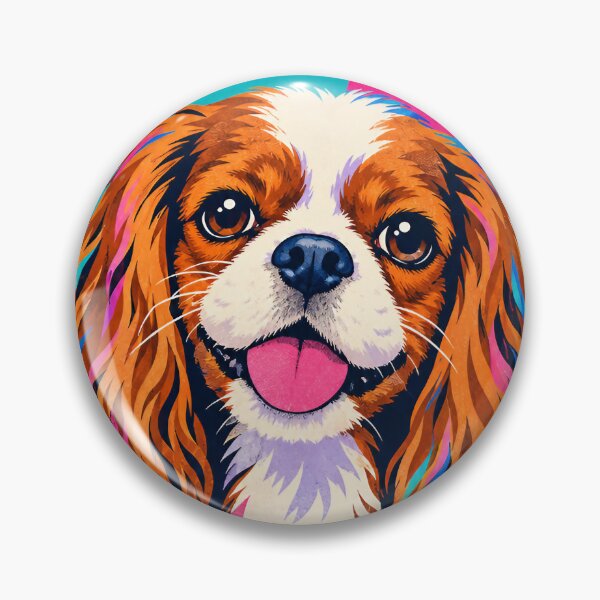 Item preview, 80s Memphis Cavalier King Charles Spaniel – Retro Dog Pop Art designed and sold by Jandedan.