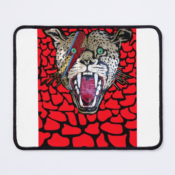 Item preview, Street Walking Cheetah Artistic Illustration on Red Background designed and sold by IseeRobots.