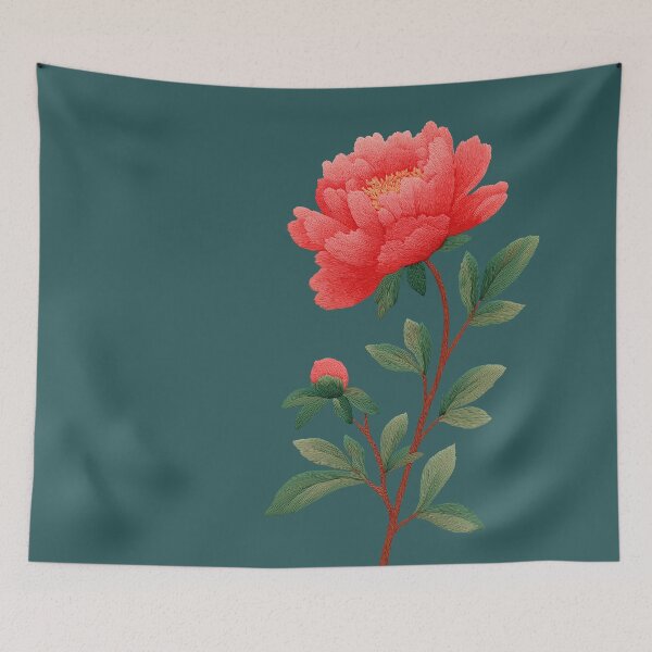Item preview, Vintage Red Peony Botanical Illustration designed and sold by colorful-white.