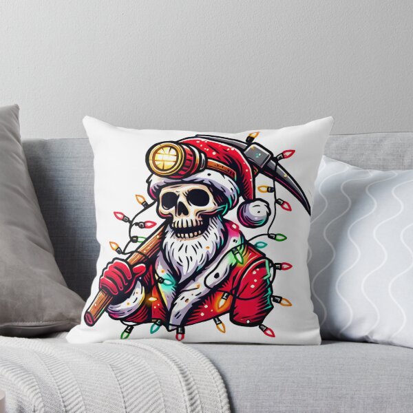 Item preview, Skeleton Santa Miner Christmas Shirt designed and sold by StickyShaftDesigns.