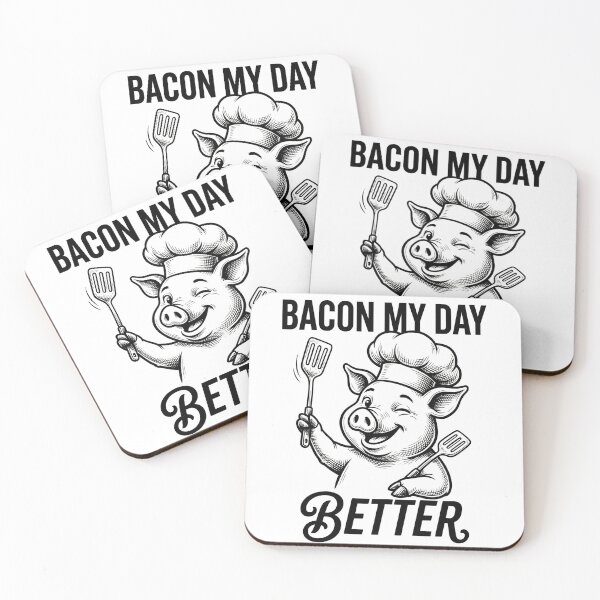 Artikelvorschau, Vintage Pig Chef Cooking Barbecue Illustration entworfen und verkauft von StickerNestYou.