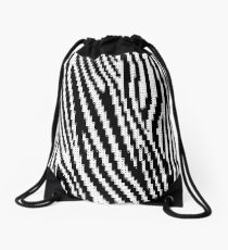 Zebra Glitch Rucksackbeutel