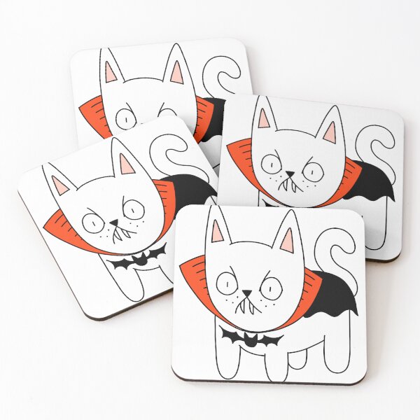 Item preview, Dracula Cat - white designed and sold by motherbrainart.