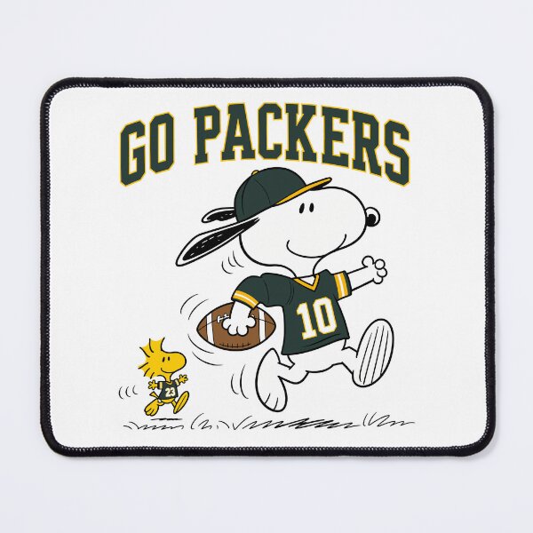 Item preview, Snoopy & Woodstock Green Bay Packers Football Retro F488 designed and sold by GLUVY-THEME.