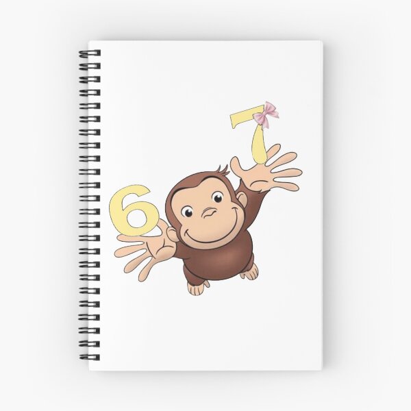 Item preview, Curious George 6th Birthday Cute Monkey Kids Party Character Design designed and sold by VelourEmber.