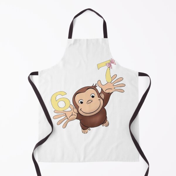 Item preview, Curious George 6th Birthday Cute Monkey Kids Party Character Design designed and sold by VelourEmber.