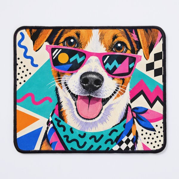 Item preview, 80s Memphis Jack Russell Terrier – Colorful Retro Dog Pop Art designed and sold by Jandedan.