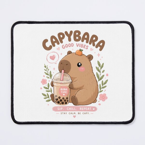 Item preview, Cute capybara boba tea designed and sold by Sixtinebzh.