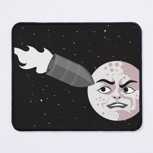 Item preview, vintage rocket preparing to land on the face of the moon designed and sold by matintheworld ( delcarmat ).