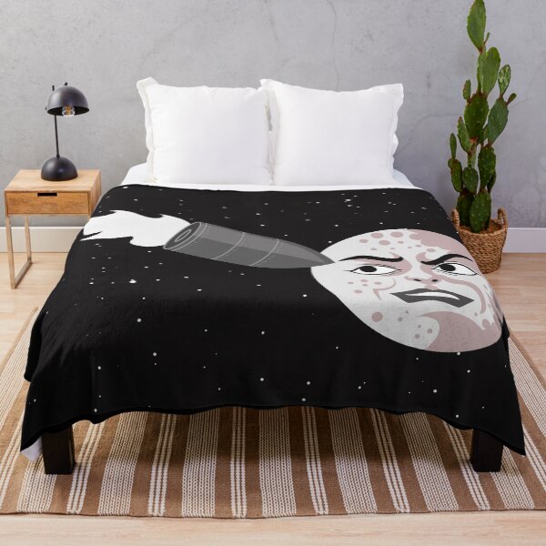 Item preview, vintage rocket preparing to land on the face of the moon designed and sold by matintheworld ( delcarmat ).