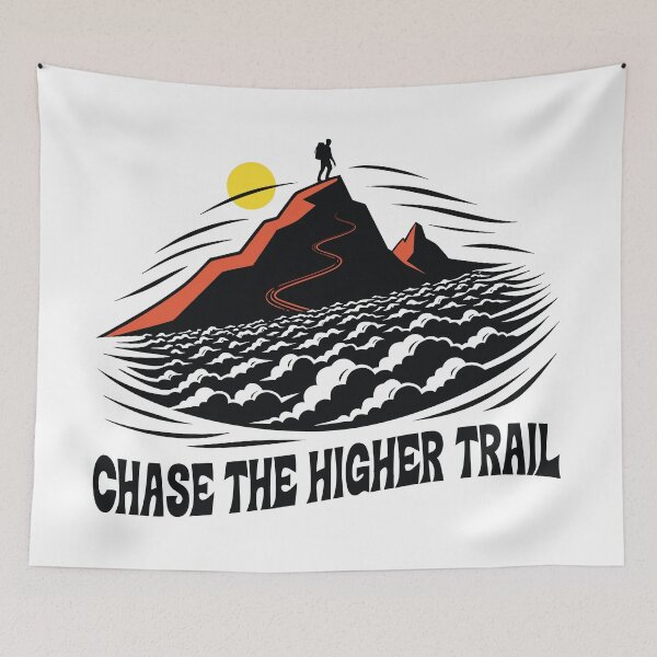 Item preview, Chase the Higher Trail Vintage Hiking Mountain Adventure T-Shirt designed and sold by Design-Pro-21.