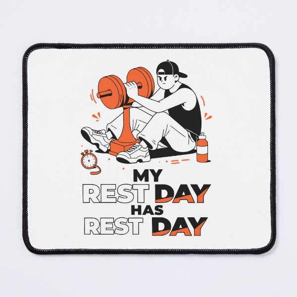 Item preview, My Rest Day Has Rest Day Funny Gym Fitness Workout T-Shirt designed and sold by Design-Pro-21.