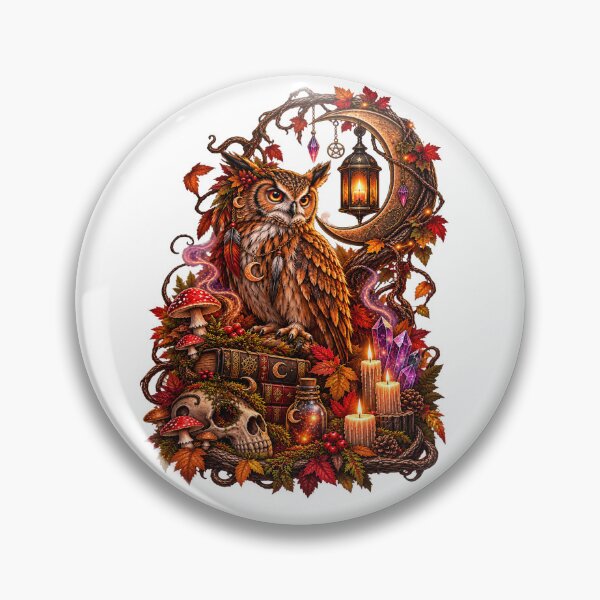 Item preview, Mystic Owl – Moon Magic & Autumn Witchcore designed and sold by LosthopeCreations.