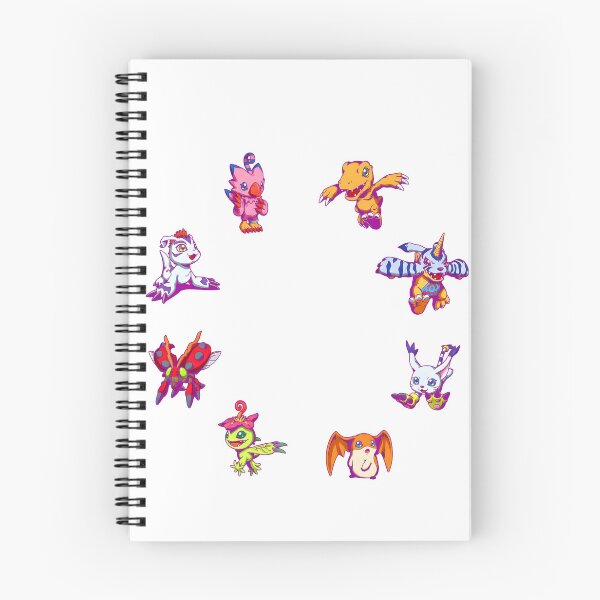 Item preview, full colour anime art CIRCLE Classic Digital Monsters all Squad cute illustration  designed and sold by sabartgunpla.