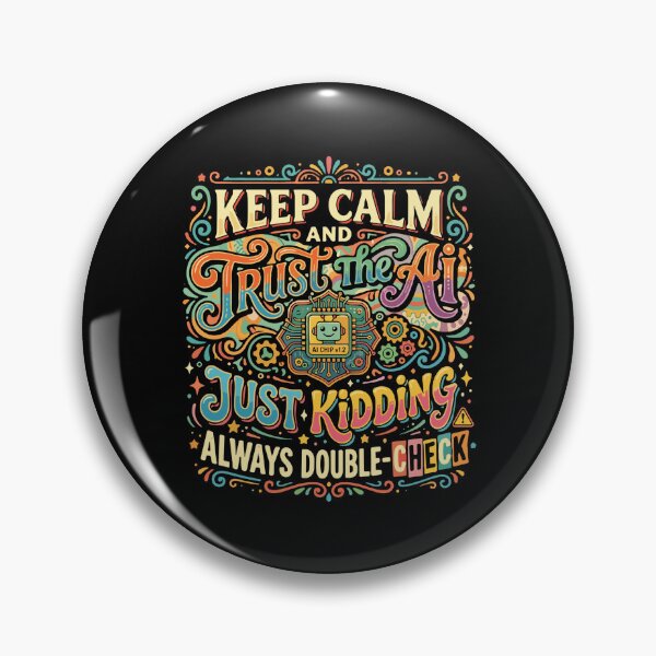 Item preview, Keep Calm And Trust The Ai Just Kidding Always Double-Check Artificial Intelligence Tech Humor Programmer designed and sold by PopStars1993.