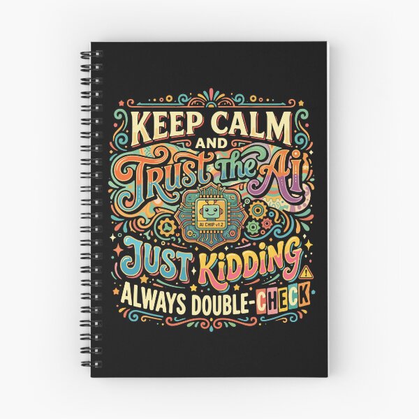 Item preview, Keep Calm And Trust The Ai Just Kidding Always Double-Check Artificial Intelligence Tech Humor Programmer designed and sold by PopStars1993.